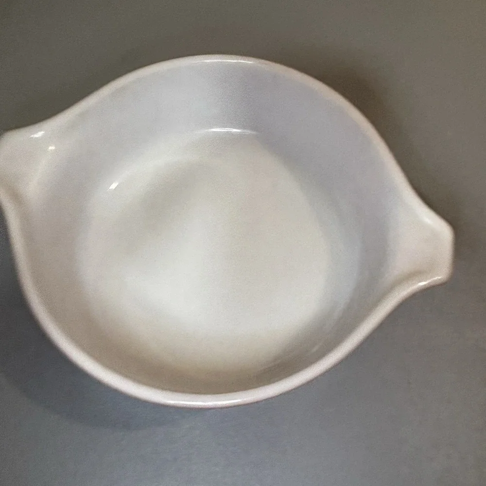 Pyrex Autumn Harvest Wheat Small Round Dish, No lid, Brown White Vintage Retro